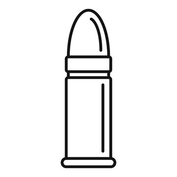 recommend clip art: Biathlon bullet icon. Outline biathlon bullet vector icon for web design isolated on white background