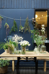 Beautiful flower decoration on table