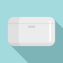 Home smart speaker icon. Flat illustration of home smart speaker vector icon for web design