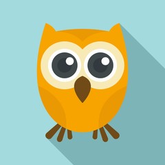 Owl icon. Flat illustration of owl vector icon for web design