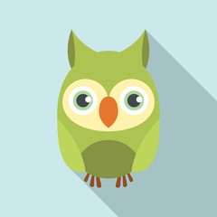 Owl bird icon. Flat illustration of owl bird vector icon for web design