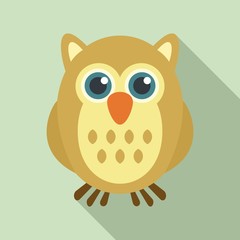 Owl animal icon. Flat illustration of owl animal vector icon for web design