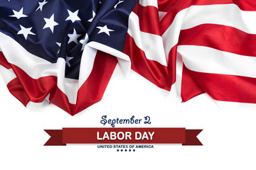 Happy Labor day banner, american patriotic background - Image