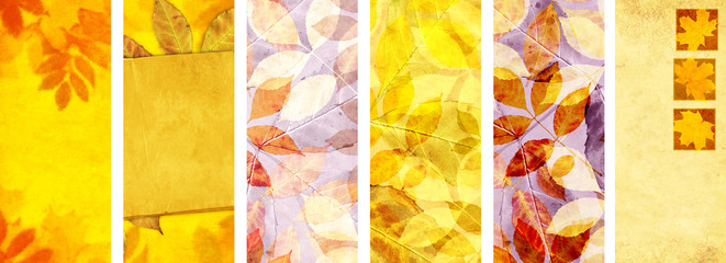 Set of vertical or horizontal autumn banners
