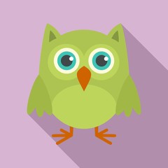 Nature owl icon. Flat illustration of nature owl vector icon for web design