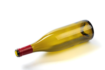 empty bottle of wine  isolated on a white background - Image - Powered by Adobe