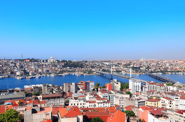 Obraz premium Aerial view on Istanbul and Bosphorus, Turkey