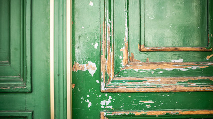 Old green door