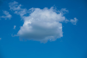 Clouds against the blue sky.