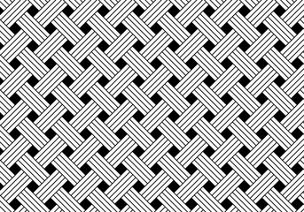 Geometric seamless black and white weave pattern background. Abstract striped geometric modern stylish texture.