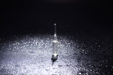 Medical drug ampoules. Medicines for injection.