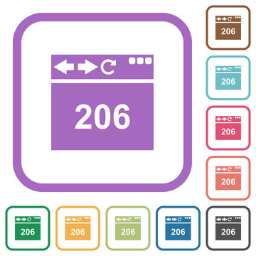 Browser 206 Partial Content simple icons