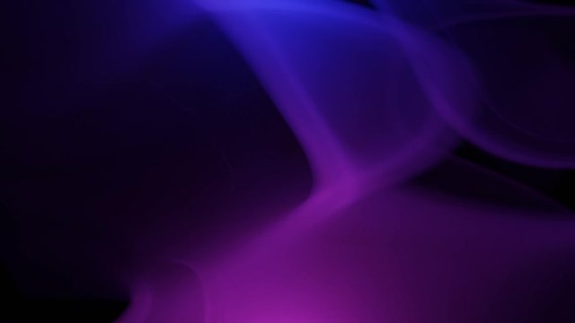 Abstract Neon violet and blue smoke background. Abstract cloud formations and metamorphosis on black. 4k neon loop animation.