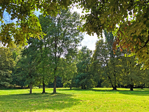 Park of Pejacevic Castle or Perivoj dvorca Pejacevic ili Nasicki gradski park - Nasice, Croatia