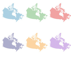 Karten von Kanada auf einfachem Kreuzstich