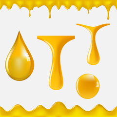 Dripping honey or oil set