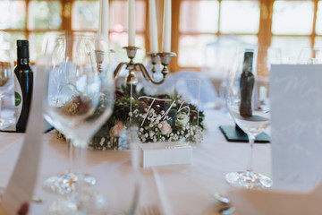 Tischdekoration Hochzeit Vintage modern