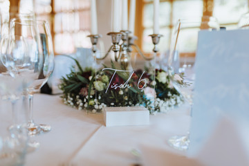 Tischdekoration Hochzeit Vintage modern