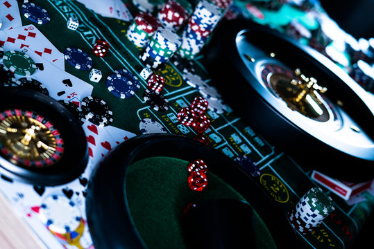 asino Money Games Bet Concept Photo. Conceptual Casino Background with Roulette Wheel,