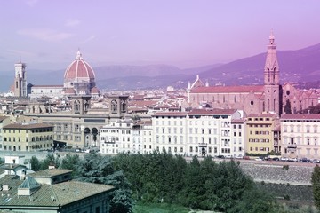 Fototapeta na wymiar Florence city. Vintage filtered color style.