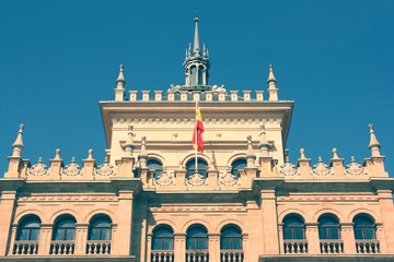 Fototapeta na wymiar Valladolid landmark, Spain. Retro filtered colors style.