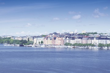 Obraz premium Stockholm city. Retro filtered colors style.