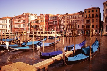 Fototapeta premium Venice Grand Canal. Retro filtered colors style.