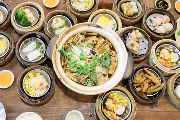 Dimsum, The oriental culture meal, are look yummy and attractive.