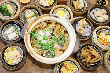 Dimsum, The oriental culture meal, are look yummy and attractive.