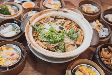 Dimsum, The oriental culture meal, are look yummy and attractive.