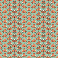 Abstract leaves seamless pattern