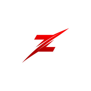 Trendy creative stylish sliced Z initial based letter vector design template