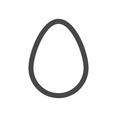 Egg vector icon, simple car sign.