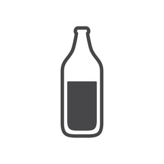 Wine bottle vector icon, simple car sign.