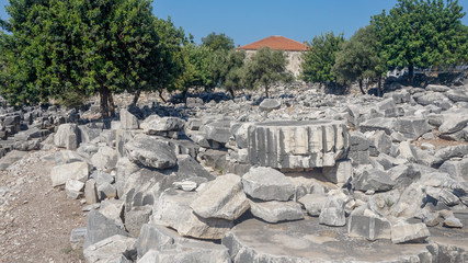 Apollon temple - Ruins of the Temple of Apollo in Didim, Turkey-