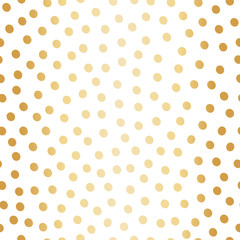Classic hand drawn gold foil polka dot all over print design. Seamless vector pattern on white background. Great for Christmas and celebration products, giftwrap, packaging, stationery, home decor © Gaianami  Design