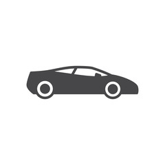 Sports car vector icon, simple car sign.