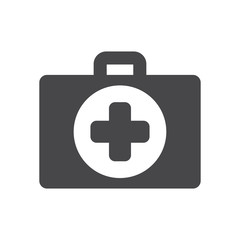 First aid vector icon, simple car sign.