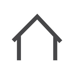 Home vector icon, simple car sign.