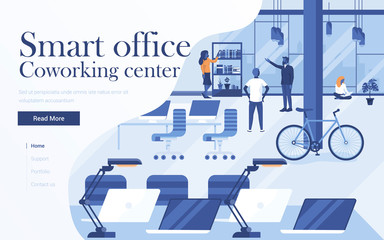 Flat Modern design Illustration of Coworking