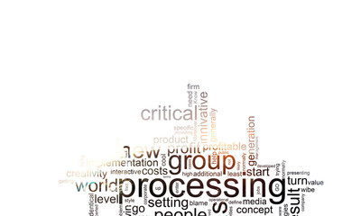 Business text keywords isolated on white