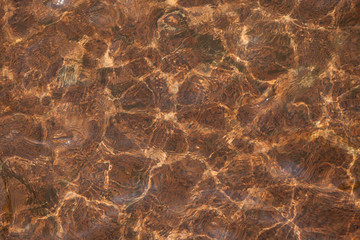 brown marble in water