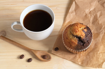 Coffee and fresh muffin