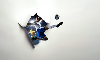 Paper breakthrough hole effect and soccer