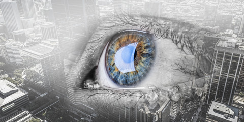 Abstract high tech eye concept