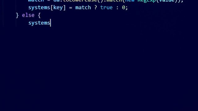 Empty blue display is getting filled with coded words