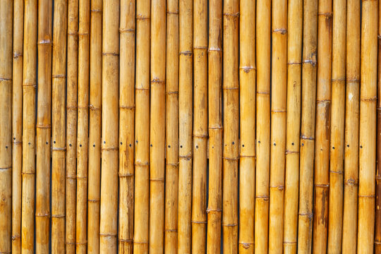 Old Brown bamboo fence background.