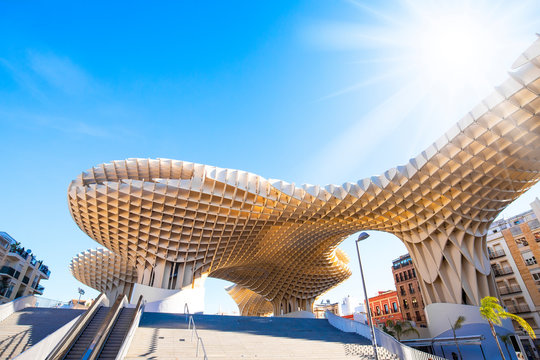 SEVILLE, SPAIN - 12 March 2019: Metropol Parasol (Seville Mushrooms) photo