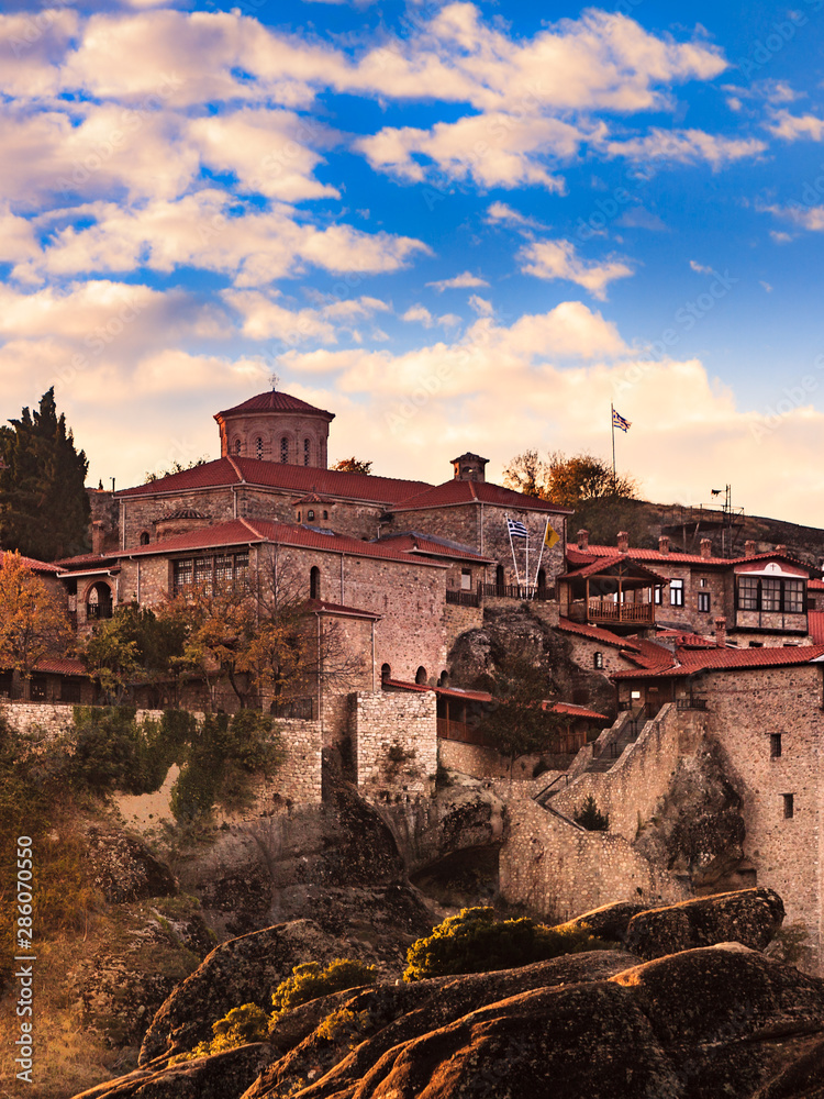 Wall mural great meteoron monastery in meteora, greece