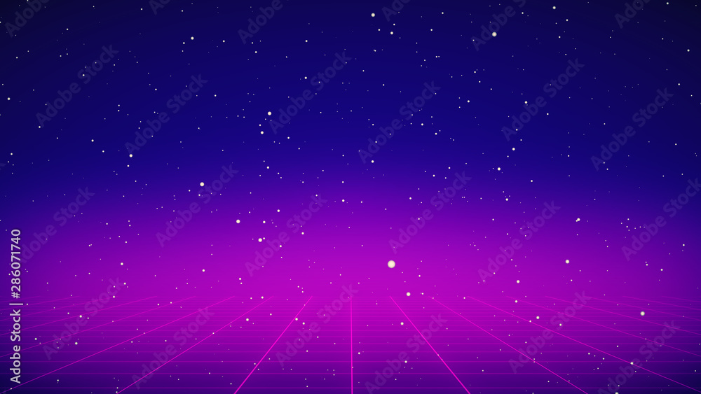 Canvas Prints future retro sci-fi background futuristic landscape of the 80`s. digital cyber surface. suitable for